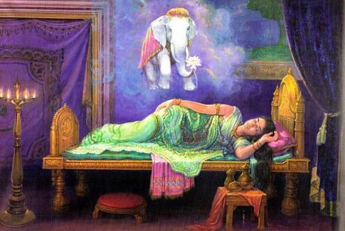 Queen.Mahamaya.dreams.of.the.white elephant